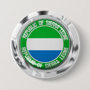 Sierra Leone Round Emblem Button