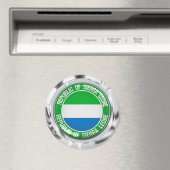 Sierra Leone Round Emblem Magnet (In Situ (Geschirrspüler))