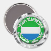 Sierra Leone Round Emblem Magnet (Vorderseite/Rückseite)