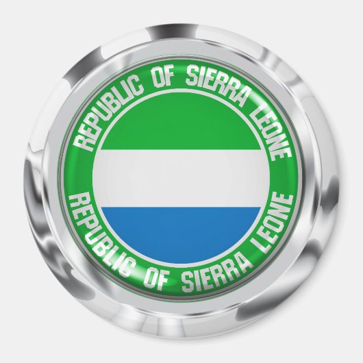 Sierra Leone Round Emblem Magnet (Vorne)