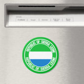 Sierra Leone Round Emblem Magnet (In Situ (Geschirrspüler))