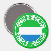 Sierra Leone Round Emblem Magnet (Vorderseite/Rückseite)