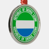 Sierra Leone Round Emblem Ornament Aus Metall (Rechts)