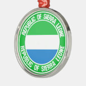 Sierra Leone Round Emblem Ornament Aus Metall (Links)