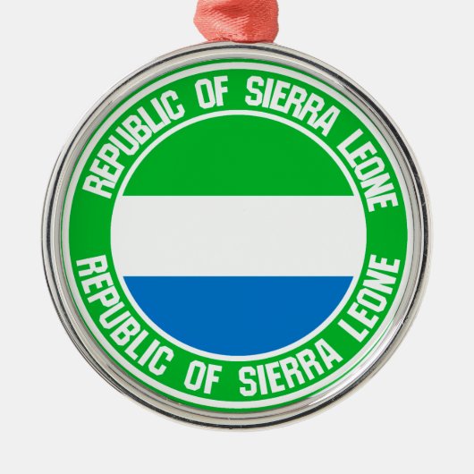 Sierra Leone Round Emblem Ornament Aus Metall (Vorne)