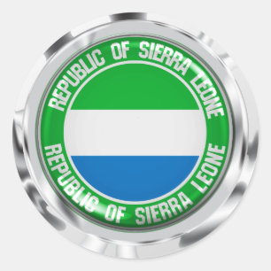 Sierra Leone Round Emblem Runder Aufkleber