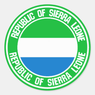 Sierra Leone Round Emblem Runder Aufkleber