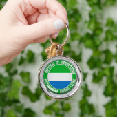 Sierra Leone Round Emblem Schlüsselanhänger (Hand)