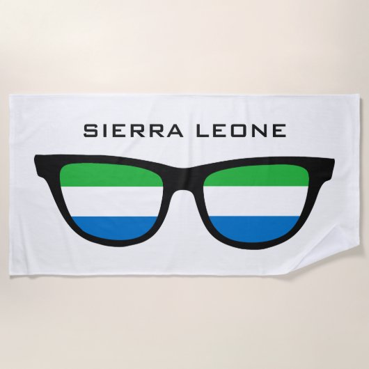 SIERRA LEONE Shades benutzerdefinierte Text Strand Strandtuch (Vorderseite)