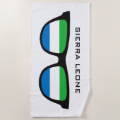 SIERRA LEONE Shades benutzerdefinierte Text Strand Strandtuch (Vorderseite)