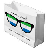 Sierra Leone Shades - Tasche mit Sondertext und Fa Große Geschenktüte (Vorderseite Schrägansicht)