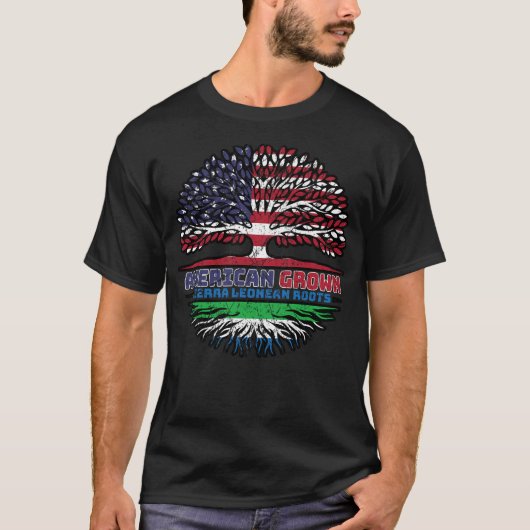 Sierra Leone Sierra Leone USA Amerika T-Shirt (Vorderseite)