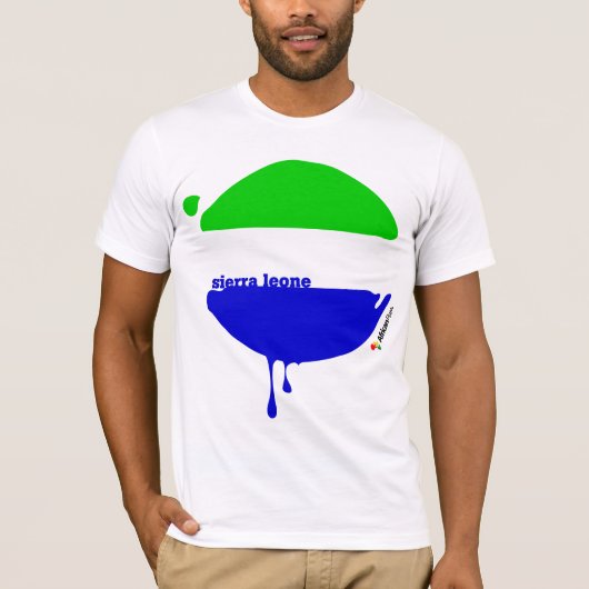 Sierra Leone-Tropfen weiß T-Shirt (Vorderseite)