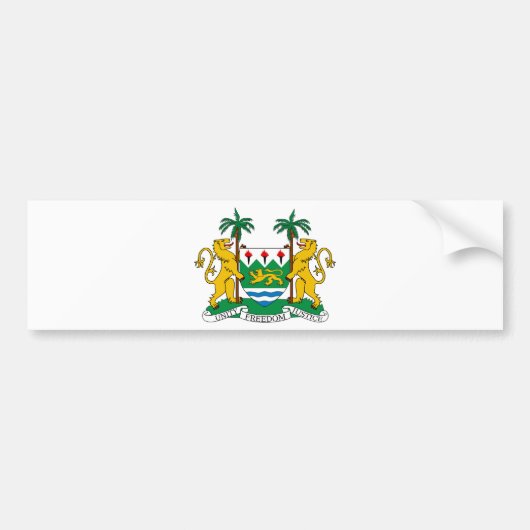 Sierra Leone-Wappen Autoaufkleber (Vorne)