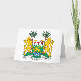Sierra Leone-Wappen Gruß-Karte Karte