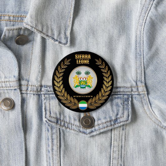 Sierra Leone-Wappendecke Button (Beispiel)
