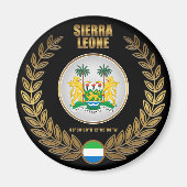 Sierra Leone-Wappendecke Magnet (Vorne)