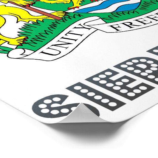 Sierra Leone-Wappendecke Poster (Ecke)