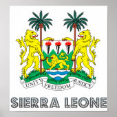 Sierra Leone-Wappendecke Poster (Vorne)