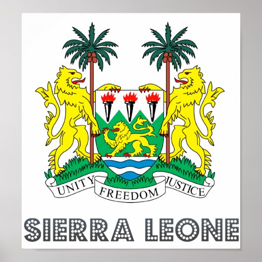 Sierra Leone-Wappendecke Poster (Vorne)