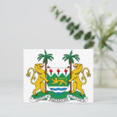 Sierra Leone-Wappendecke Postkarte (Stehend Vorderseite)