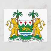 Sierra Leone-Wappendecke Postkarte (Vorderseite)
