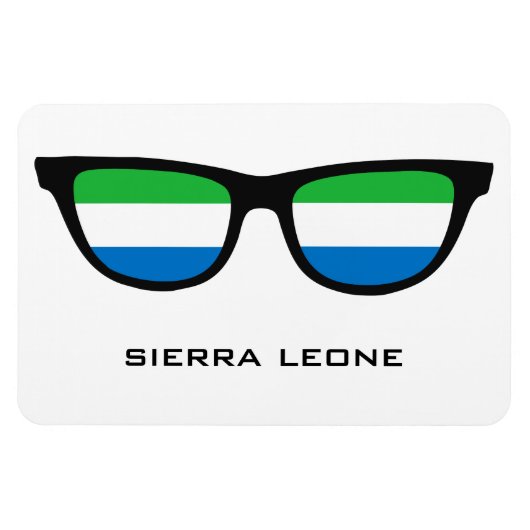 Sierra Leone weist benutzerdefinierte Text- und Fa Magnet (Horizontal)