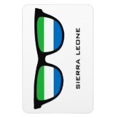 Sierra Leone weist benutzerdefinierte Text- und Fa Magnet (Vertikal)