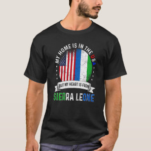 Sierra Leonean American Patriot Heart ist aus Leon T-Shirt
