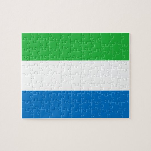 Sierra Leonean Flagge Puzzle (Horizontal)