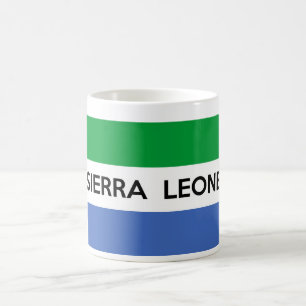 Sierra- Leoneflaggenland-Textname Kaffeetasse