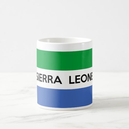 Sierra- Leoneflaggenland-Textname Kaffeetasse (Mittel)