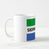 Sierra- Leoneflaggenland-Textname Kaffeetasse (Links)