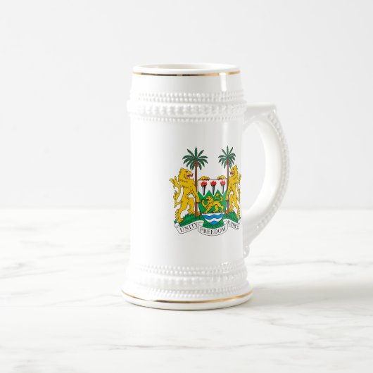 Sierra- Leonewappen Tasse (VorderseiteRechts)