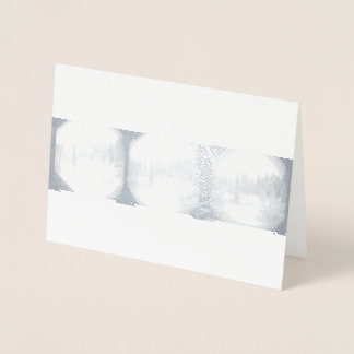 Sierra Mountain Snowstorm - Snowy Pines Card Folienkarte