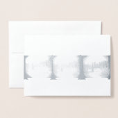 Sierra Mountain Snowstorm - Snowy Pines Card Folienkarte (Vorderseite mit Umschlag)