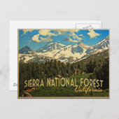 Sierra National Forest California Postkarte (Vorne/Hinten)