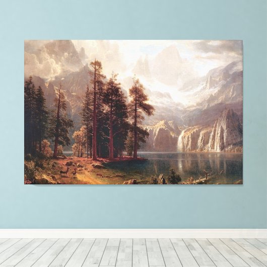 Sierra Nevada, Albert Bierstadt, 1871 Leinwanddruck (Insitu (Holzboden))