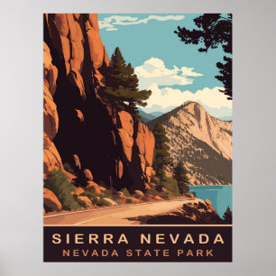 Sierra Nevada, Berge, Reisen Poster