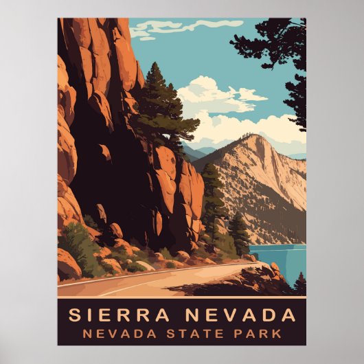 Sierra Nevada, Berge, Reisen Poster (Vorne)