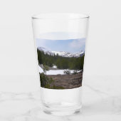 Sierra Nevada Berge und Schnee auf Yosemite Glas (Rückseite)