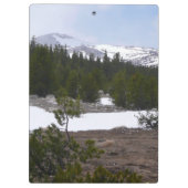 Sierra Nevada Berge und Schnee auf Yosemite Klemmbrett (Rückseite)