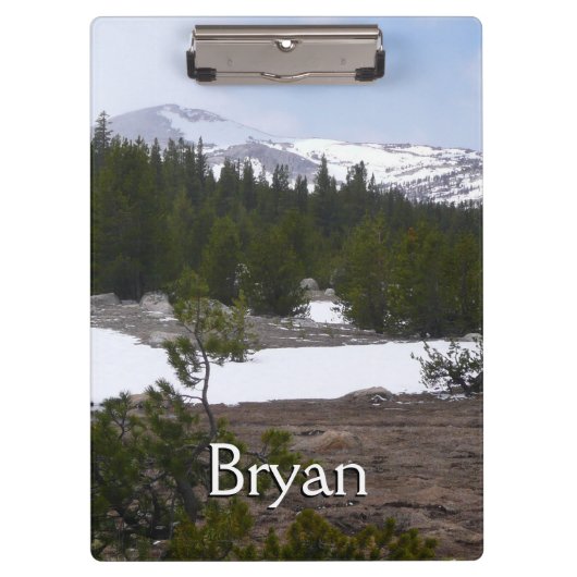 Sierra Nevada Berge und Schnee auf Yosemite Klemmbrett (Vorderseite)