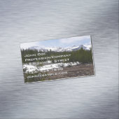 Sierra Nevada Berge und Schnee auf Yosemite Magnetische Visitenkarte (Beispiel)