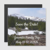 Sierra Nevada Berge und Schnee auf Yosemite Magnetkarte (Vorne/Hinten)