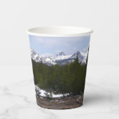 Sierra Nevada Berge und Schnee auf Yosemite Pappbecher (Rückseite)