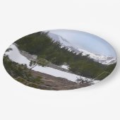 Sierra Nevada Berge und Schnee auf Yosemite Pappteller (Schrägansicht)