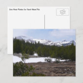 Sierra Nevada Berge und Schnee auf Yosemite Postkarte (Vorne/Hinten)