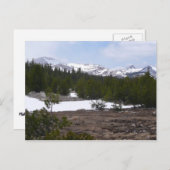 Sierra Nevada Berge und Schnee auf Yosemite Postkarte (Vorne/Hinten)