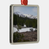 Sierra Nevada Berge und Schnee auf Yosemite Silbernes Ornament (Rechts)